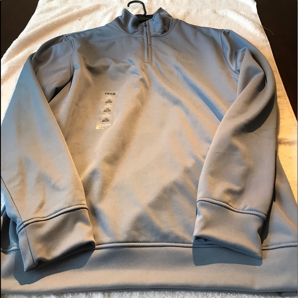 New mens 1/4 zip up izod sweater size L